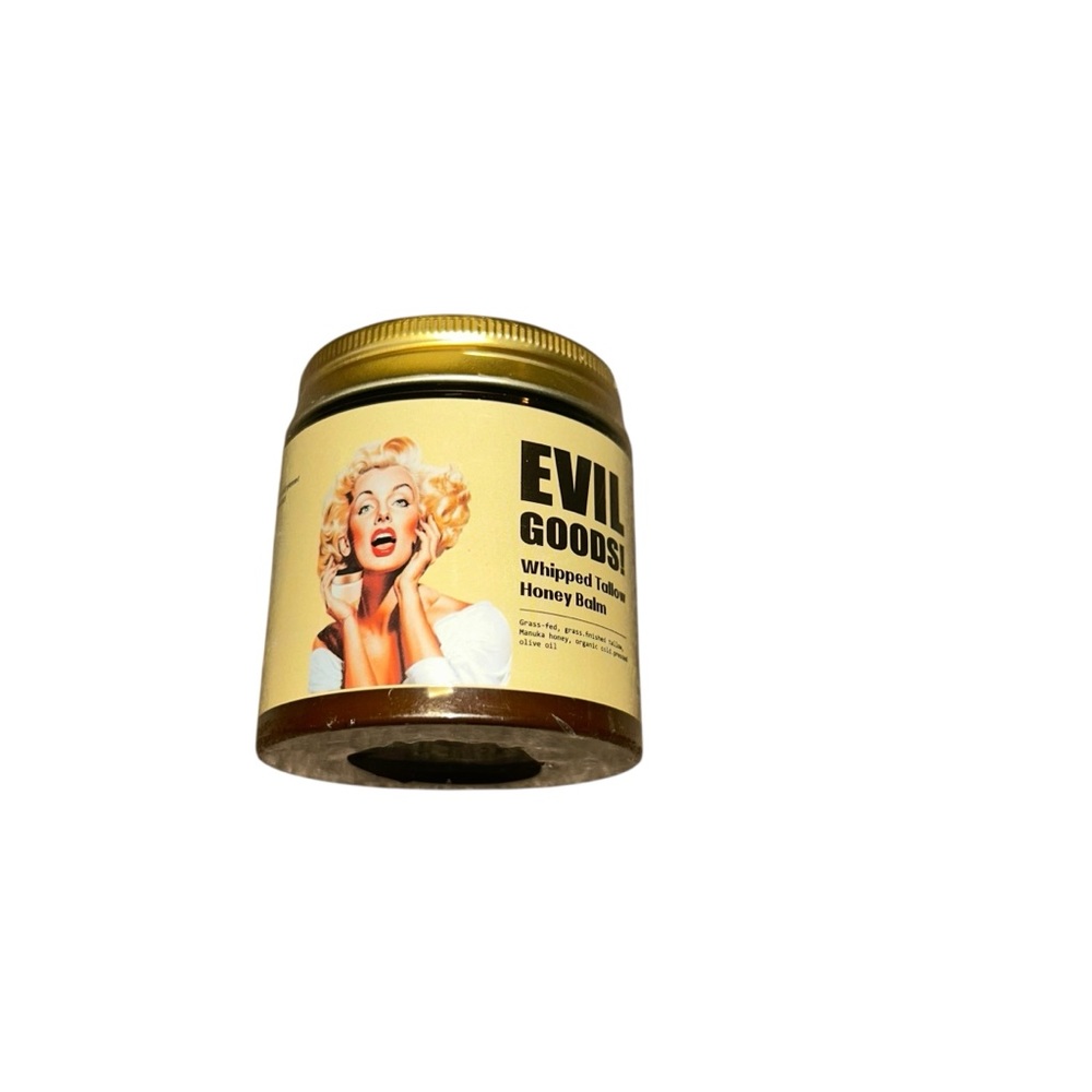 New Evil Goods Whipped Beef Tallow Honey Balm - Organic Face Cream/Moisturizer